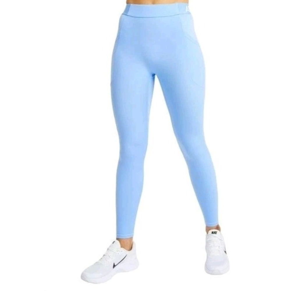 AYBL‎ Motion Seamless Leggings Blue High Waisted Workout Pants Sz S